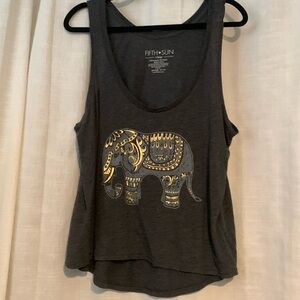 Fifth Sun Women’s Charcoal Grey Tank Top sz XL